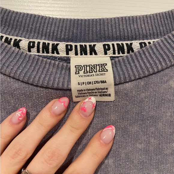 Victoria's Secret - PINK - Campus Crewneck Sweatshirt - Vintage Y2K - Bl… - Picture 2 of 3